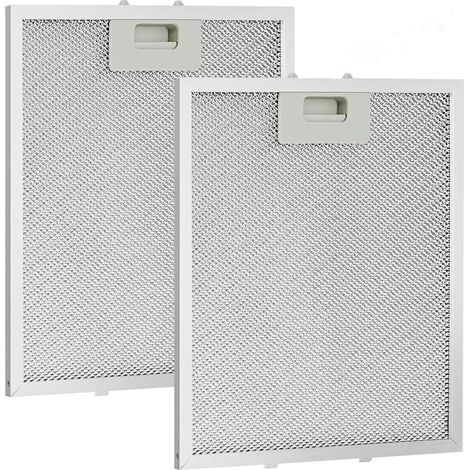Ulisem 2 pezzi Filtro antigrasso metallico per cappa aspirante 320x260mm, Filtro a rete Ac (1/5)