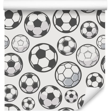 Papel pintado con diseño de fútbol para salón y dormitorio, 50x1000 cm. (1/5)