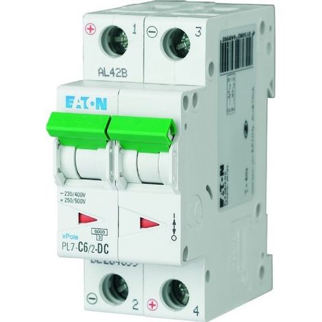 Interruttore Eaton pl7-c6 6 A 230 V capacità 10 kA (1/2)