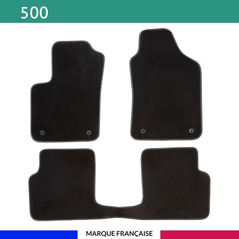 Tapis de voiture - Sur Mesure pour 500 (dès 2007) - 3 pièces - Tapis de sol antidérapant pour automobile (1/4)