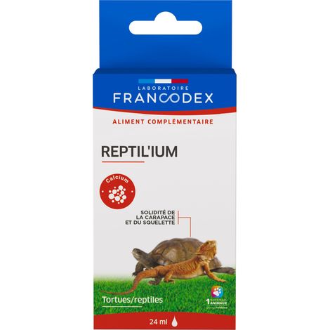 Reptil'ium 24 ml solidité de la carapace et du squelette pour tortue et reptile - Francodex (1/5)