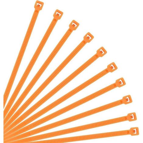 Kabelbinder 500 18kg Zugfestigkeit UVbeständig 250mm x 3.6mm Orange (1/5)