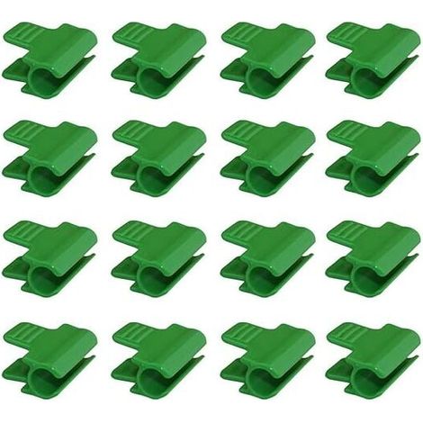 Lot de 24 clips de serre en plastique réutilisables de 11 mm, antidérapants, pour serre, abri de jardin, légumes, fruits, vert (1/4)
