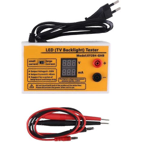 Testeur de rétroéclairage de téléviseur LED de sortie 0-320V, outil de test de bande LED avec affichage du courant et de la tension, compatible avec les applications LED, prise standard européenne (kn (1/5)