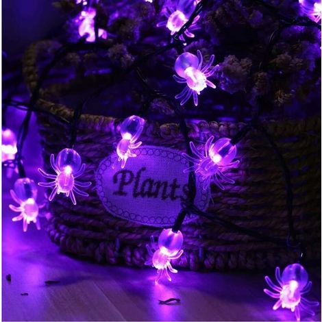 Guirlande lumineuse Design 50 LED – Guirlande lumineuse d'Halloween de 7 mètres, lumières étanches pour la décoration extérieure et intérieure – Éclairage d'Halloween pour la cour, la maison et la déc (1/5)