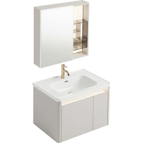 Rea Conjunto De Muebles De Baño Con Lavabo De07-60 Beige 60cm (1/5)