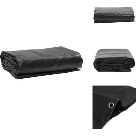 Bâche noir 1x2,5 m 650 g/m² - Couverture Imperméable - Bâche Protectrice - Bâche Extérieure - Bâche Noire - Bâche Résistante (1/5)