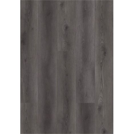 Suelo vinílico SPC Click Avero, Roble Oscuro Antracita-Roble Ahumado, efecto madera, con Aislamiento Acústico Paquete de 8 lamas (2,225 m²) (1/5)