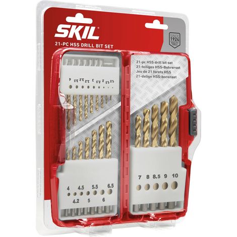 Set de 21 forets HSS Skill - 1.5 mm à 10 mm
