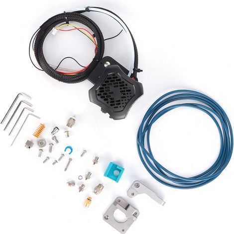 Kit d'extrusion complet assemblé, tube PTFE, buse en laiton 0,4 mm, alimentation 24 V CC pour Ender-3 V2 (1/5)