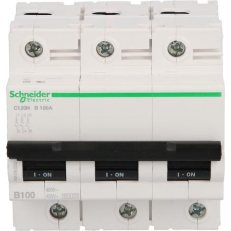 Schneider Electric Leitungsschutzschalter C120N, 3P, 100A, B Charakteristik, 10kA A9N18350