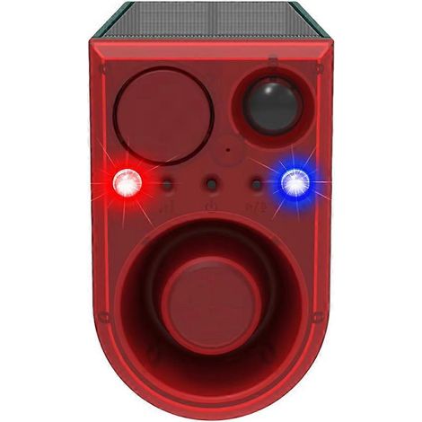 Alarme solaire extérieure avec détecteur de mouvement, télécommande, étanche, son puissant de 129 dB, idéale pour le jardin. (1/5)
