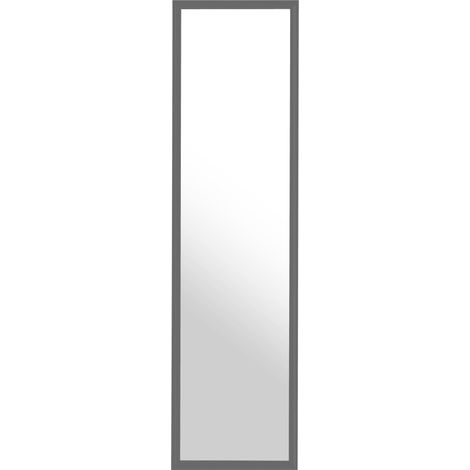 Interiors By Premier Versatile  Over Door Grey Plastic Frame Mirror, Sleek Mirror For Home, Durable Arched Mirror For Bedroom (1/5)