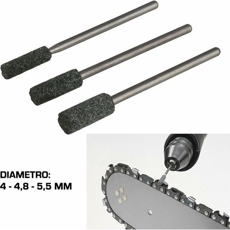 3 Molette di Ceramica Affilare Seghe a Catena Mola Motoseghe Wolfcraft 2175000