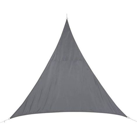 Voile d'ombrage triangulaire "Curacao" ardoise 2x2x2m en polyester (1/5)
