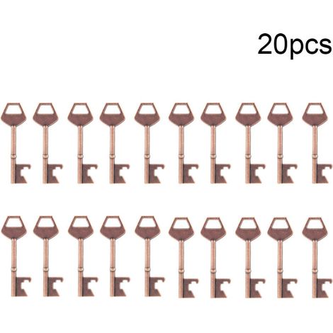 Ouvre-bouteille en forme de clé avec carte et ficelle - Cadeau pour invités de mariage (Lot de 20) (1/5)