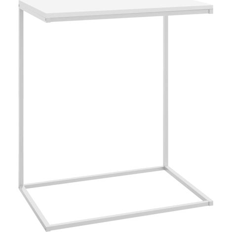 Table d'appoint Blanc 55x35x66 cm Bois d'ingénierie (1/5)