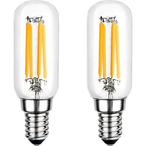 Ampoule LED,T25 E14 4W Ampoule Blanc Chaud 2700K, 400LM, Ampoule Filament Tubulaire LED pour Hotte Aspirante, non-dimmable, lot de 2 (1/4)