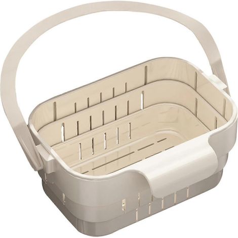 Récupérateur de déchets alimentaires télescopique pour évier crépine de vidange panier à restes alimentaires blanc (1/5)