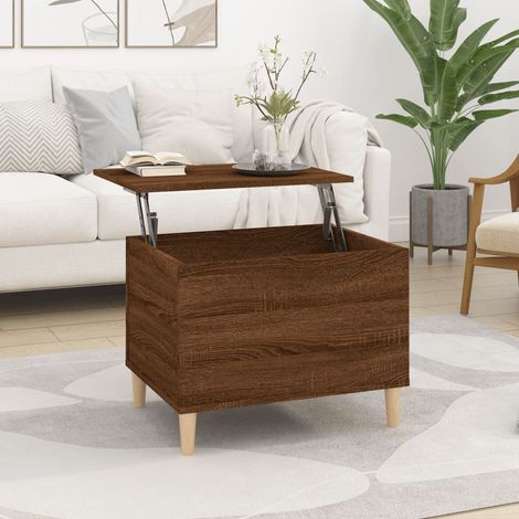 Table basse, Table de Salon, Table d'appoint Chêne marron 60x44,5x45 cm Bois d'ingénierie XZZ39309789 (1/5)