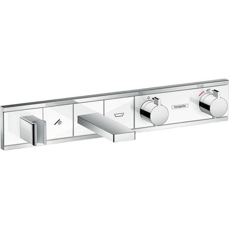 Module thermostatique Select bain/douche encastré blanc/chromé