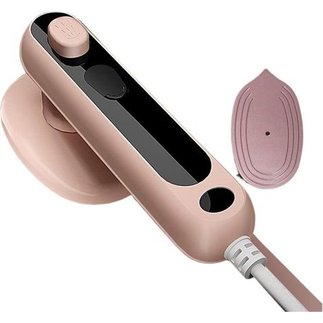 Limpiador a vapor portátil - Vaporizador de ropa de viaje - Eliminación de arrugas - Calentamiento rápido - Potencia de 30 W - Rosa (1/5)