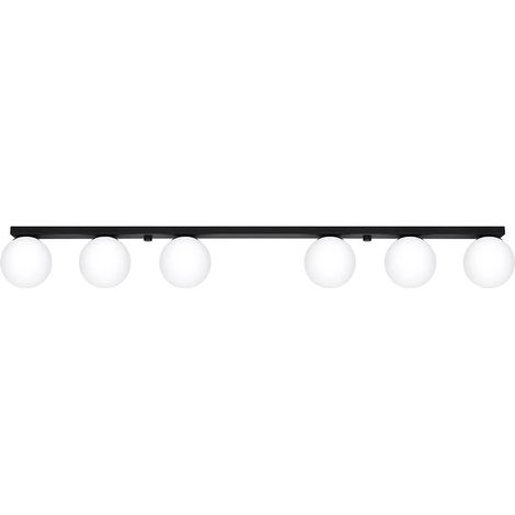 Regleta Eaus negro, 6 luces (1/5)