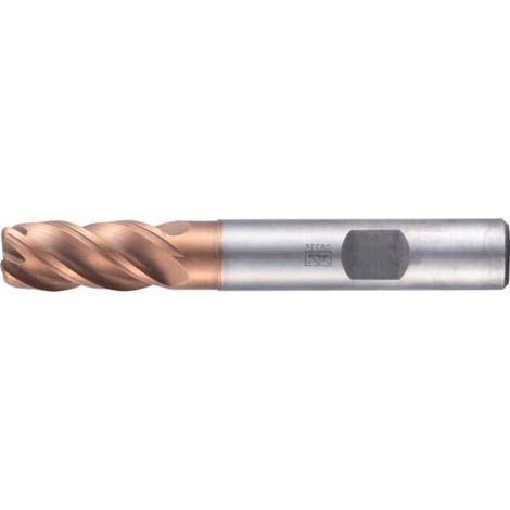 PFERD TOOLS Fraise VHM Ø12 mm, 4 dents, 2xDC, rayon 2 mm, revêtement AlTiN / TiSiXN, tige HB, Performance inoxydable