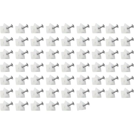 Renfort Tiroir Cales en Plastique Equerre De Fixation pour Meuble 60 Pcs (1/5)