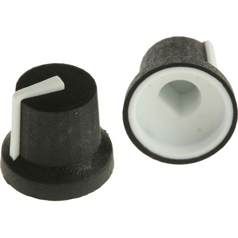 Rs Pro – Bouton de potentiomètre enfichable – Axe D de 6mm – Diamètre 16.8mm – Commande précise pour applications électroniques