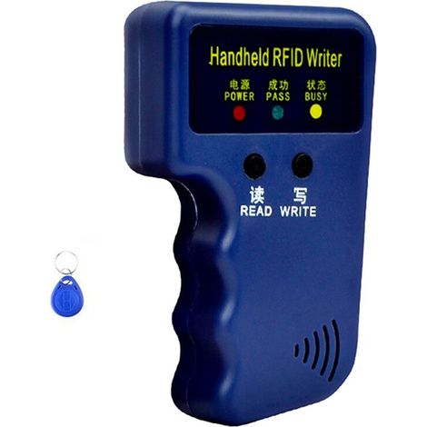 Geeignet für 125 kHz RFID-Kartenleser + 1 Schlüsselanhänger-Kit, integriert Kopier-, Gravur-, Duplizierungs-, Programmier- und ID-Kartenkopierfunktionen in einem EM4305 T5577.