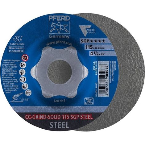 Millstone Cc-Grind Solid 180 Millimetri Pferd Gsp Acciaio
