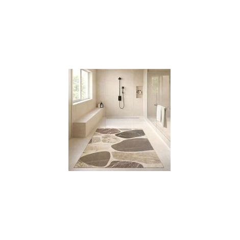 Tappetino da bagno antiscivolo 60x90 cm, tappetino doccia moderno in PVC morbido e confortevole con fori di drenaggio, alta permeabilità all'acqua, adatto per zone umide (1/4)