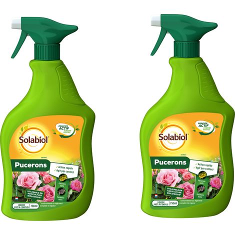 SOLABIOL Anti Pucerons Plantes Ornementales & Cultures - 2x750ml - Prêt à l'emploi SOPUCPAL750NX2 (1/5)