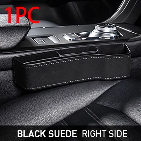 (Anti Fur Right 1pc) Boîte de rangement pour l'espace entre les sièges de voiture, organisateur de voiture, porte-cartes d'identité, pochette pour fente de siège, accessoires intérieurs de voiture (1/5)