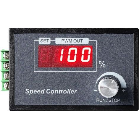 Contrôleur Vitesse Moteur PWM DC 6-60V 30A Affichage Numérique PCB Renforcé pour Machines Outils