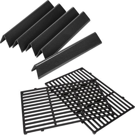 Cast Iron BBQ Grates 38.8 cm and 44.5 x 30 cm for Spirit E-310/320/330, Spirit II E-310 S-310, VIDERO G3 Gas Grills Replacement for Gas Grill (1/5)