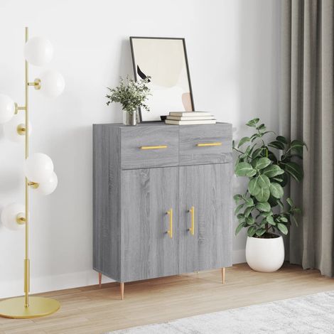Sideboard Grau Sonoma 69,5x34x90 cm Holzwerkstoff