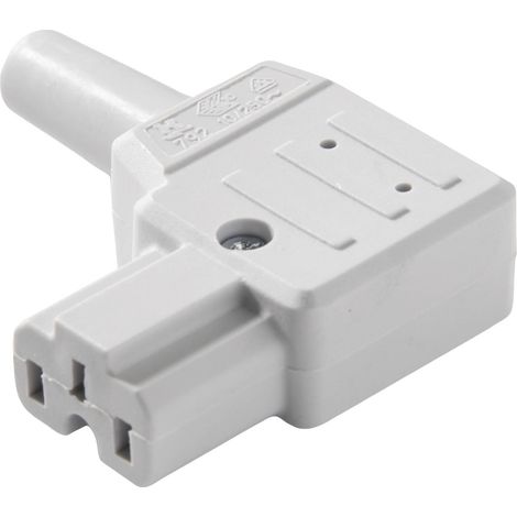 Connecteur secteur série (connecteur réseau) 792 Kaiser 792/gr/C femelle, coudé Nombre total de pôles: 2 + PE 10 A gris 1 pc(s) D17330