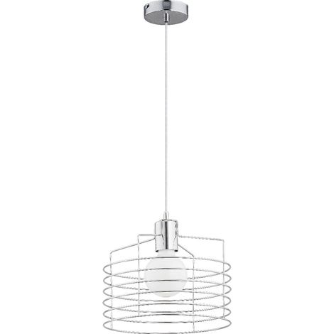 Suspension industrielle chrome cage filaire E27 Manta (1/3)