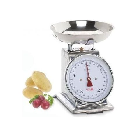Eva bilancia cucina analogica acciaio inox cromato 5 kg
