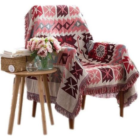 Couverture - - Style européen rétro - 90x150 cm - Douce et confortable - Lavable (1/4)