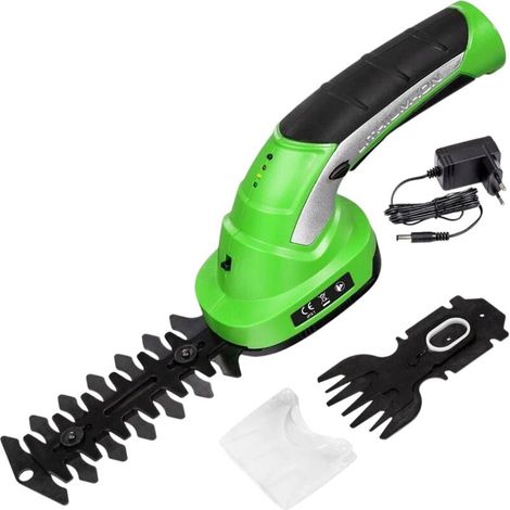 Taille-haie sans fil 2-EN-1 HEDGER Taille bordure et gazon Batterie rechargeable Lames interchangeables Poignée ergonomique Lame d'élagage et de tonte Kit d'entretien du jardin (1/5)