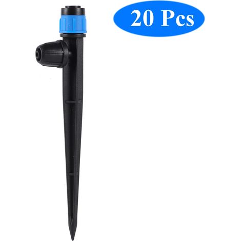 (Lot de 20 arroseurs à diffusion 360°) - Goutte-goutte pour jardin, agriculture, fleurs et pelouse - Buse de raccordement verrouillable pour tuyau de 6,35 mm (1/4") (1/5)
