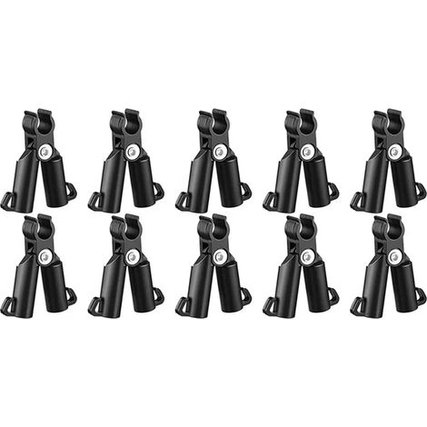 (10 supports en A, 11 mm) 10 clips universels en plastique pour supports de plantes, connecteurs de fixation pour piliers de jardinage, support de fixation de 11 mm pour pergolas grimpantes (1/4)