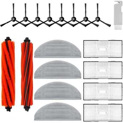 19 pièces de rechange pour aspirateur robot S8/S8+/S8 Pro Ultra : double brosse principale, brosse latérale et filtre HEPA (1/5)