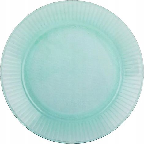 Assiette à dessert en verre vert transparent 20,5 cm, 1 pièce. Ofelia (1/2)