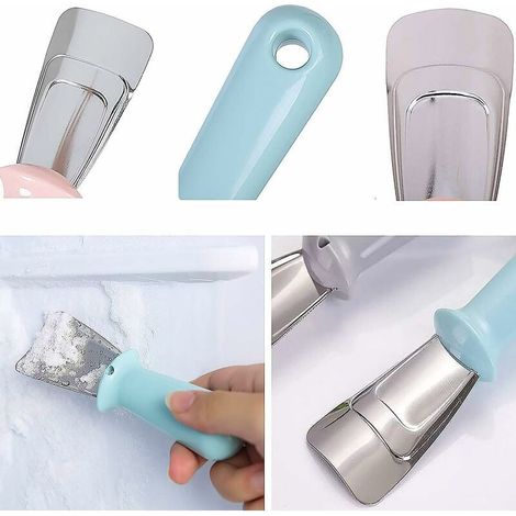 Ulisem Grattoir à Glace pour Réfrigérateur Congélateur 6 Pcs Acier Inoxydable Pelle à Glace pour Congélateur Durable Outil,pour Réfrigérateur Nettoyage de La Glace Pilée Et Givre (1/4)