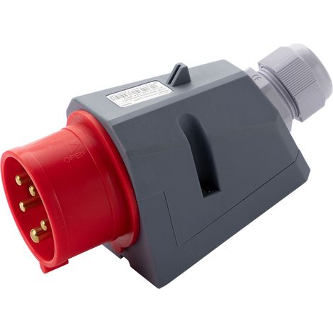CEE Wandstecker Starkstromsteckdose 5-pol. 16A 400V IP44 max. 11000 Watt (1/5)