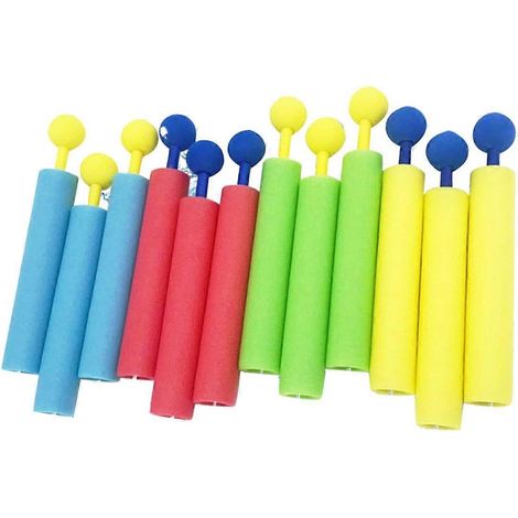 Lot de 12 jouets aquatiques d'été pour enfants, portables, 4 couleurs, portée de 9 mètres, en mousse, pour piscine. (1/5)